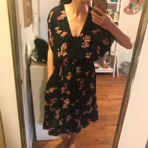 Sonia Rykiel Black Print Dress w/ Pockets